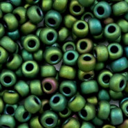 Miyuki seed beads 6/0 - Metallic matte iris dark green 6-2066